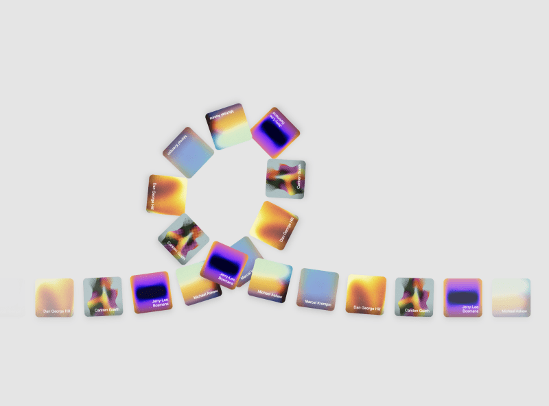 Abstract artwork aligned on a self-crossing path